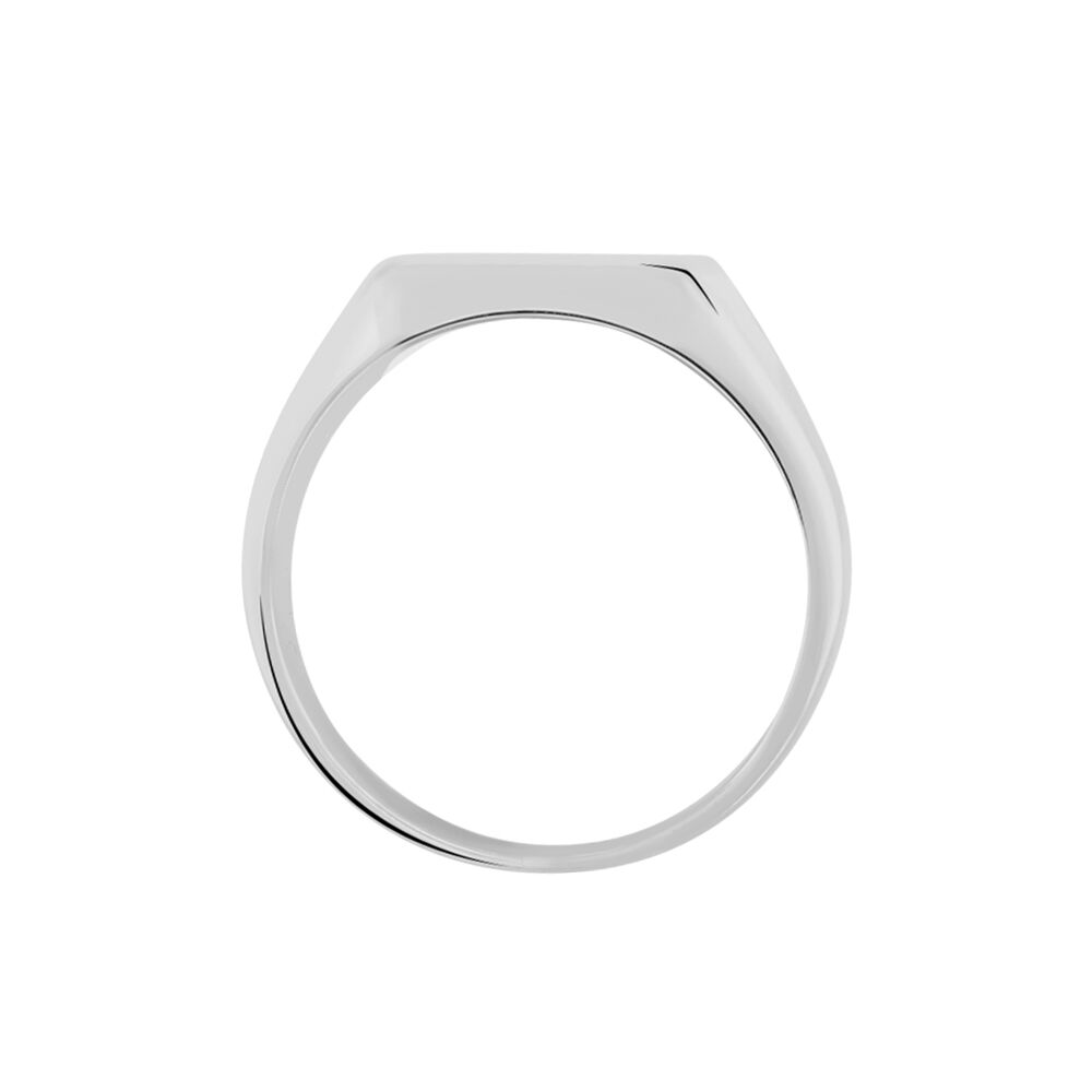 Chevalière Gaspare Argent Blanc - Bijoux personnalisés Homme | Marc Orian