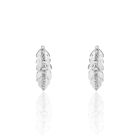 Boucles D'oreilles Pendantes Cynthia Argent Blanc Oxyde De Zirconium - Pendantes Femme | Marc Orian