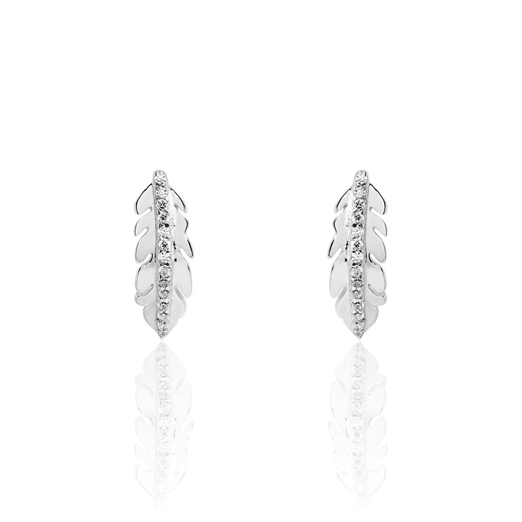 Boucles D'oreilles Pendantes Cynthia Argent Blanc Oxyde De Zirconium - Boucles d'oreilles Pendantes Femme | Marc Orian
