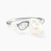 Bague Dua Argent Blanc Perle De Culture Oxyde De Zirconium - Bagues de promesse Femme | Marc Orian