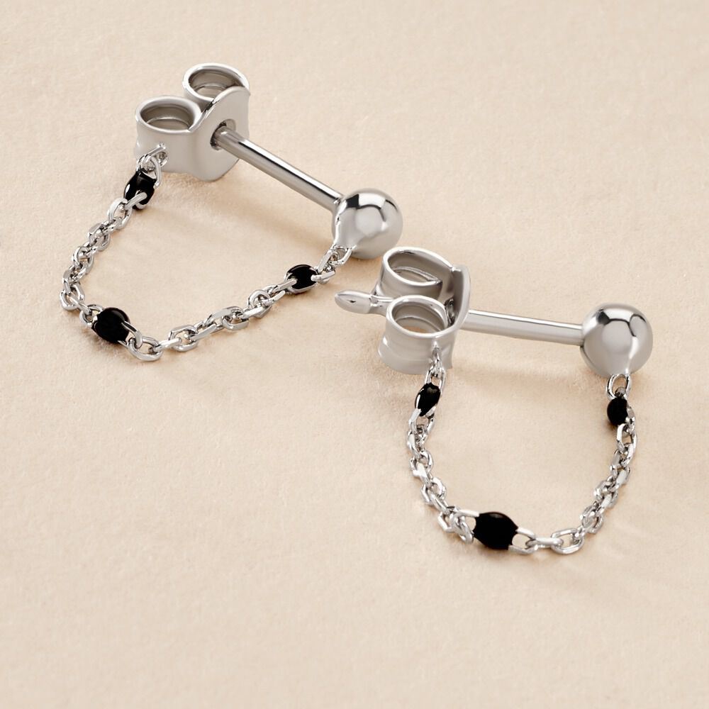 Boucles D'oreilles Pendantes Molly Argent Blanc - Pendantes Femme | Marc Orian