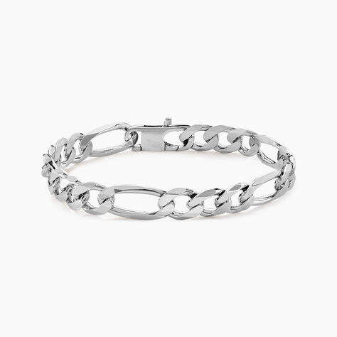 Bracelet Vivian Maille Alternee 1/3 Argent Blanc - Bracelets mailles Homme | Marc Orian