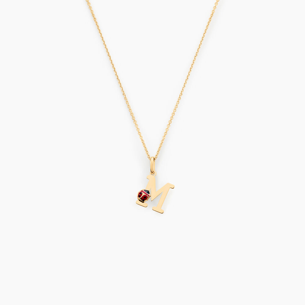 Pendentif Helidie Coccinelle Lettre Or Jaune - Pendentifs Enfant | Marc Orian