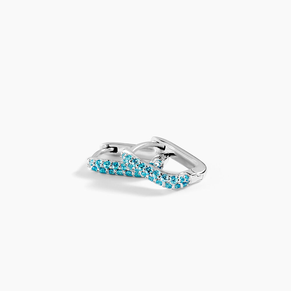 Créoles Aeselya Argent Blanc Oxyde De Zirconium - Créoles Femme | Marc Orian
