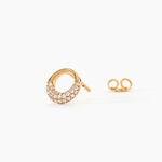 Boucles D'Oreilles Puces Shiny Et Bold Plaqu&eacute; Or Jaune Oxyde De Zirconium - Puces Femme | Marc Orian