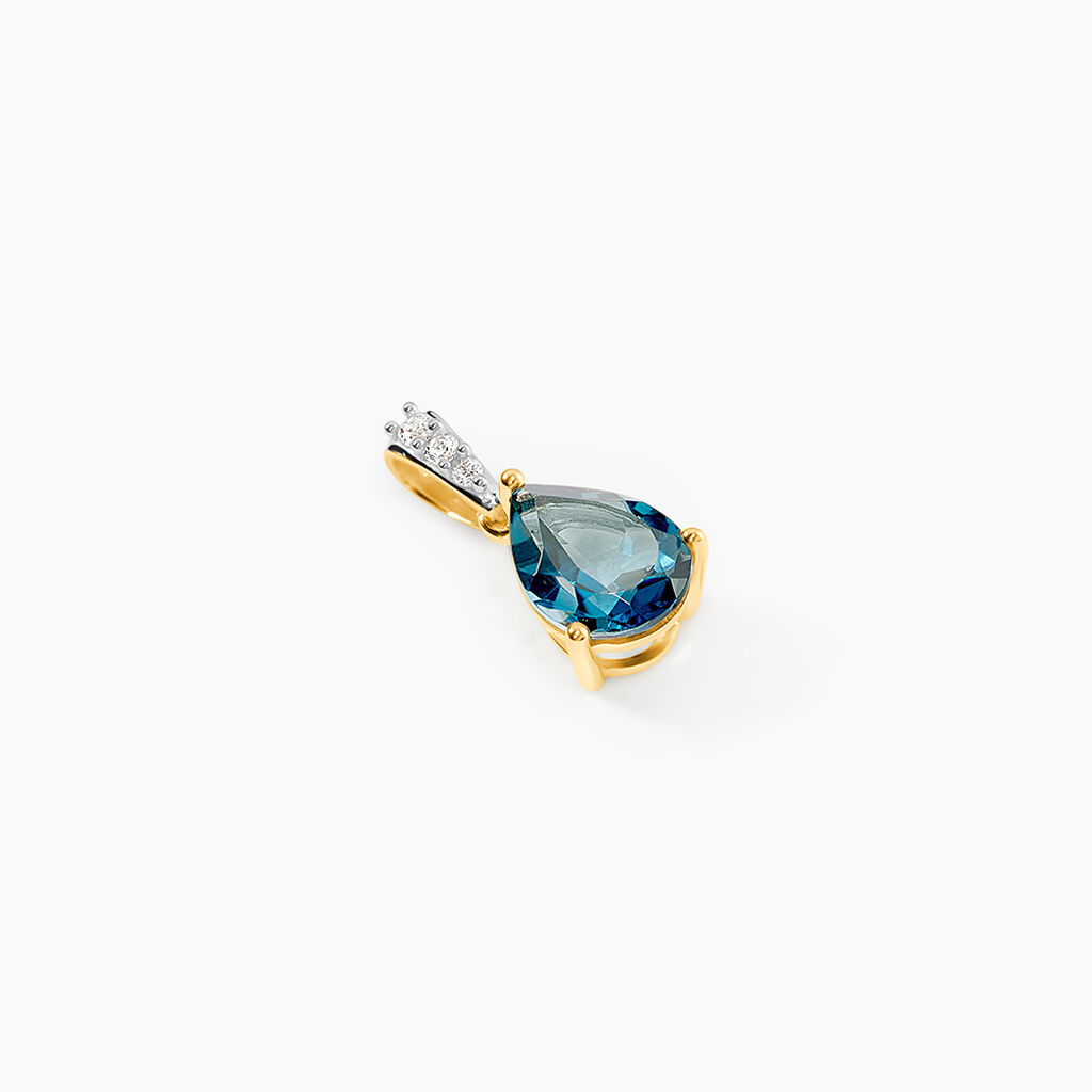 Pendentif Gorgel Or Jaune Topaze Oxyde De Zirconium - Pendentifs Femme | Marc Orian