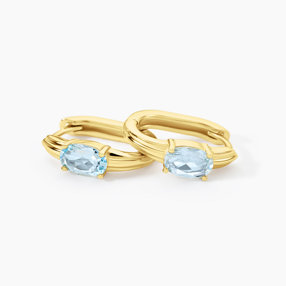 Cr&eacute;oles Poem Argent Jaune Topaze - Cr&eacute;oles Femme | Marc Orian