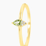 Bague Poem Argent Jaune P&eacute;ridot Oxyde De Zirconium - Bijoux fantaisie Femme | Marc Orian