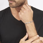 Bracelet Vivian Maille Alternee 1/3 Argent Blanc - Bracelets mailles Homme | Marc Orian