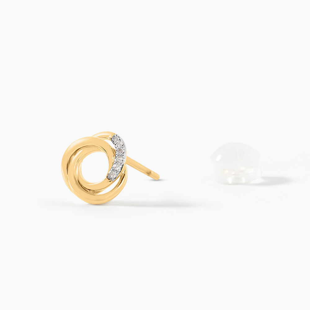 Boucles D'oreilles Puces Syrena Or Jaune Diamant -  Femme | Marc Orian