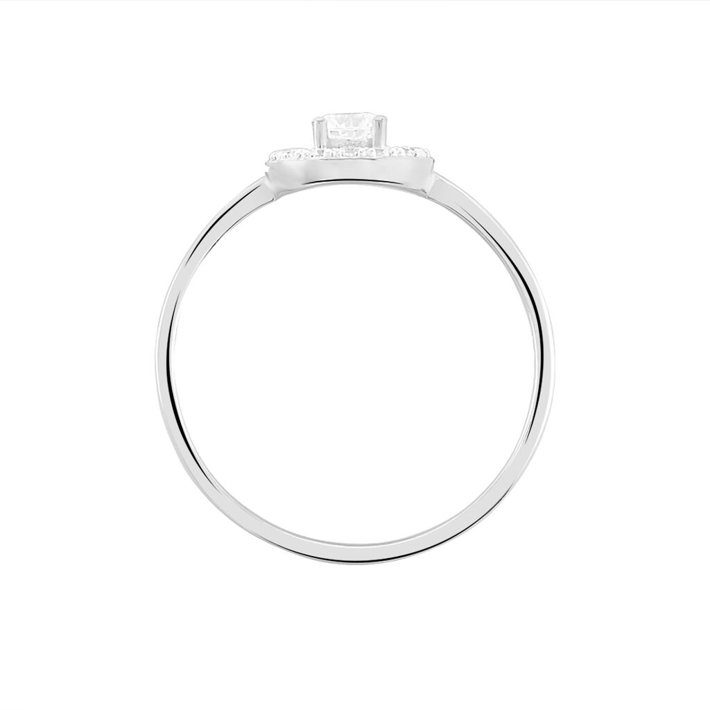 Bague Star Or Blanc Oxyde De Zirconium - Bagues Solitaire Femme | Marc Orian