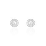 Boucles D'oreilles Puces Lumineuse Argent Blanc Oxyde De Zirconium - Puces Femme | Marc Orian