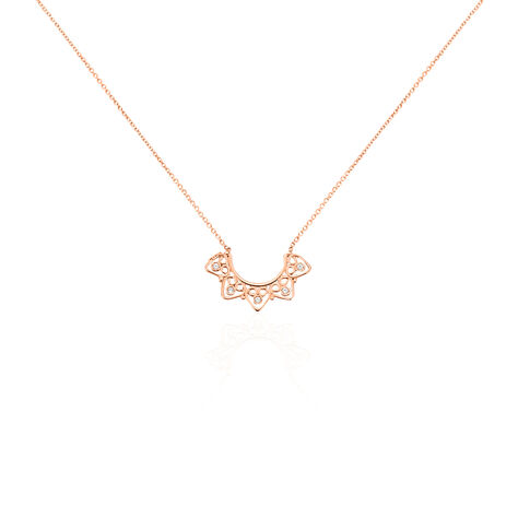 Collier Jemma Or Rose Oxyde De Zirconium - Colliers avec pierres Femme | Marc Orian