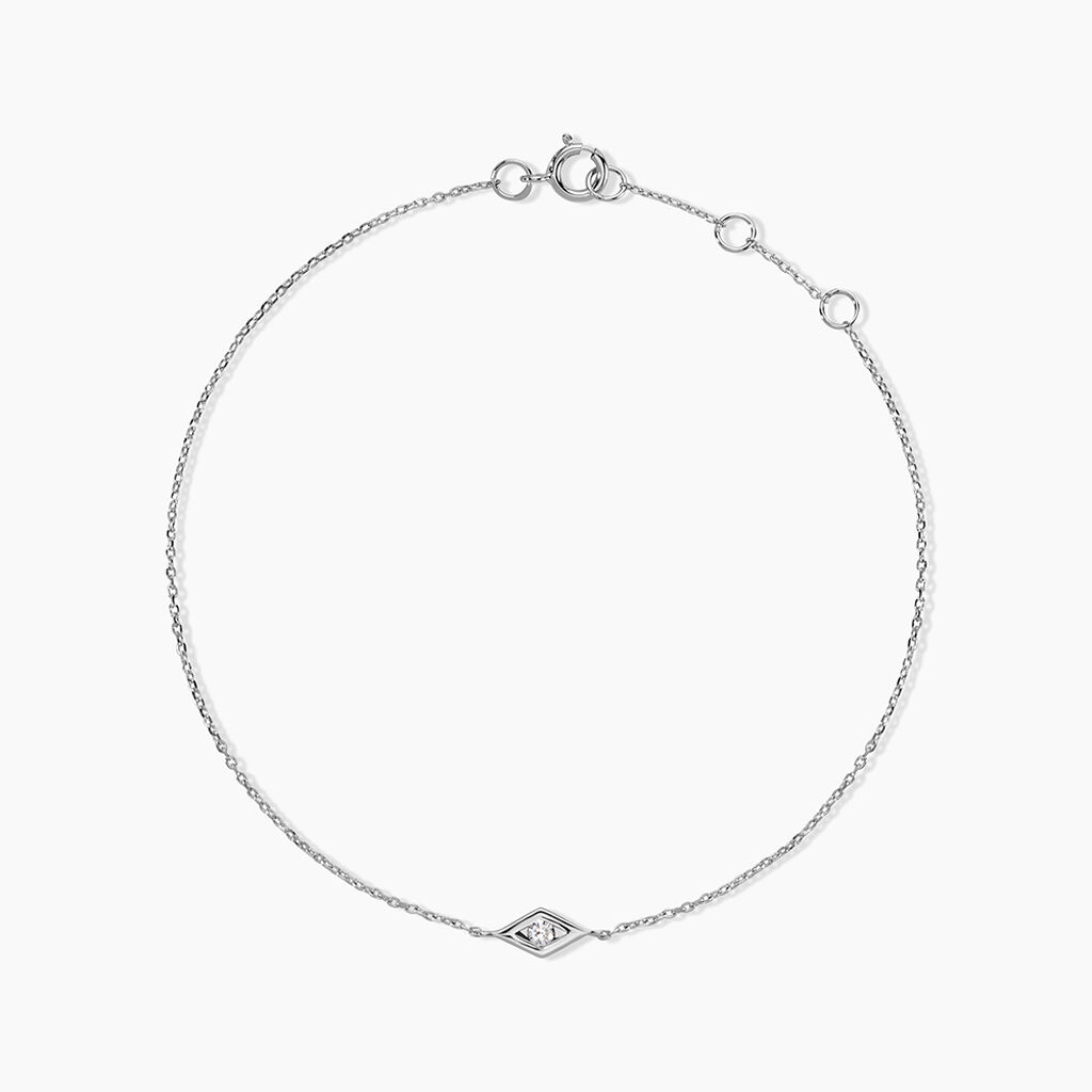 Bracelet Eirena Or Blanc Diamant - Bracelets cha&icirc;nes Femme | Marc Orian