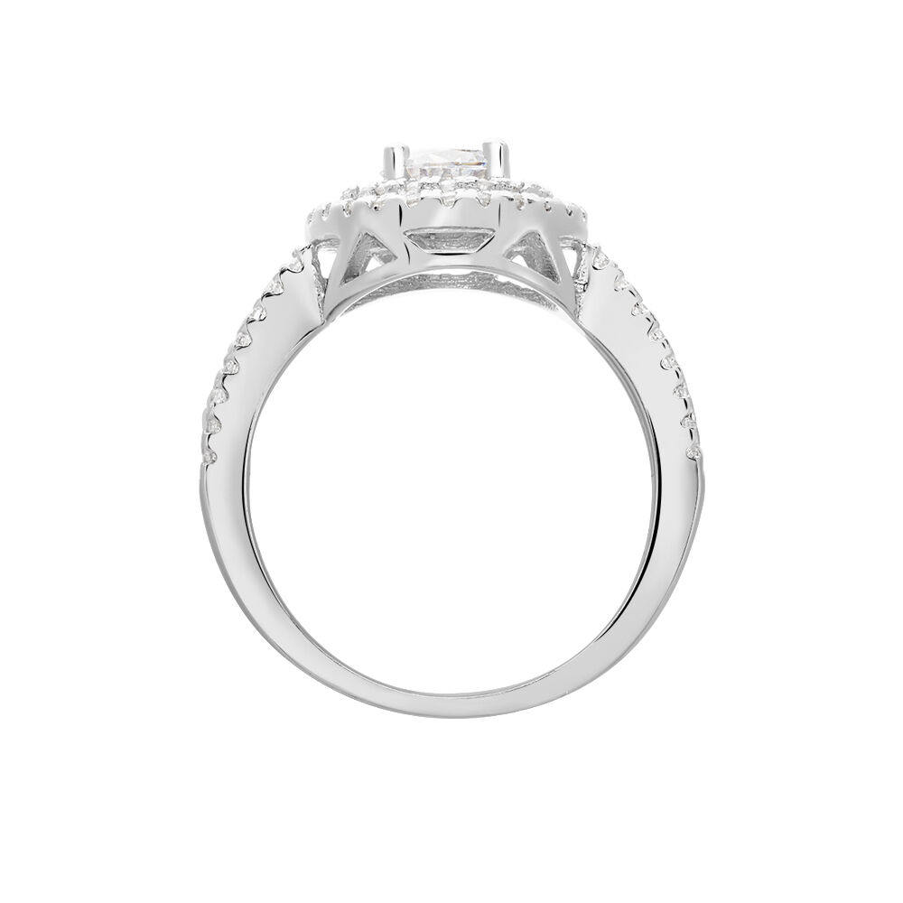 Bague Marie-felix Argent Blanc Oxyde De Zirconium - Solitaires Femme | Marc Orian