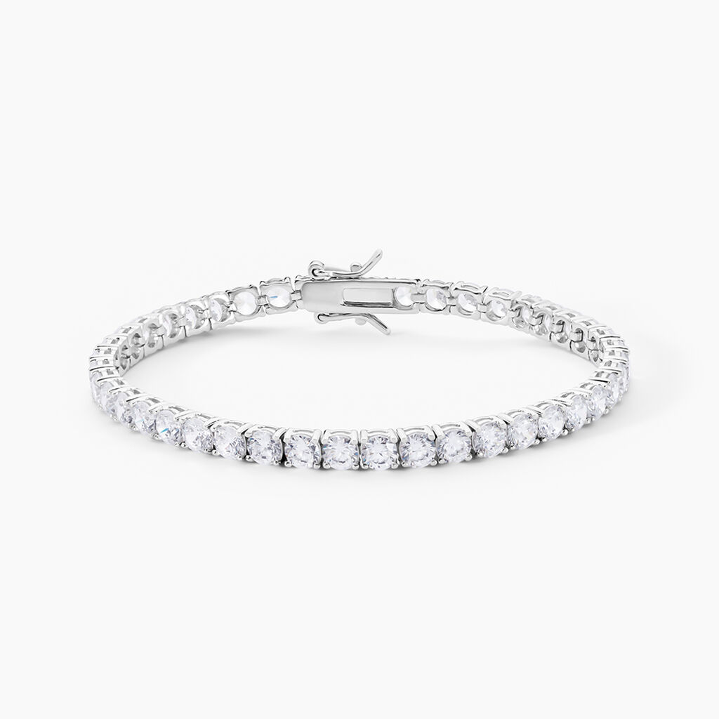 Bracelet Tennis Argent Blanc Oxyde De Zirconium - Bracelets cha&icirc;nes Femme | Marc Orian