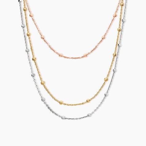 Collier Clorinthe Argent Tricolore - Colliers multirangs Femme | Marc Orian