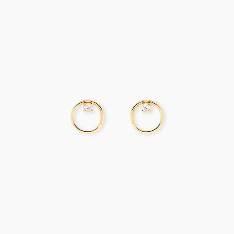 Boucles D'Oreilles Puces Bartlomiej Or Jaune Oxyde De Zirconium - Puces Femme | Marc Orian