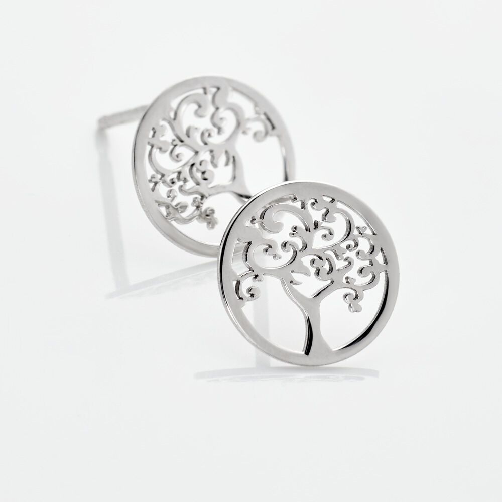 Boucles D'oreilles Puces Marijan Argent Blanc - Puces Femme | Marc Orian
