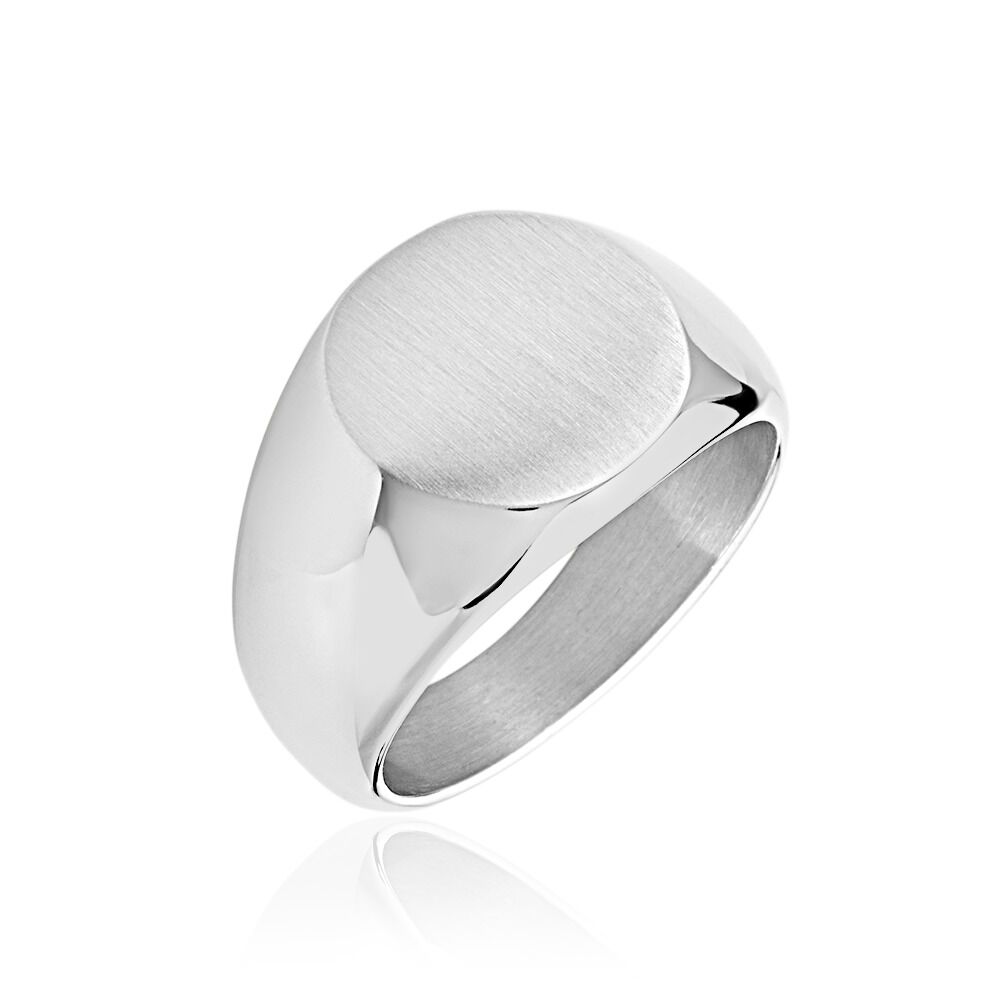Chevalière Acier Blanc Jerald - Bijoux fantaisie Homme | Marc Orian