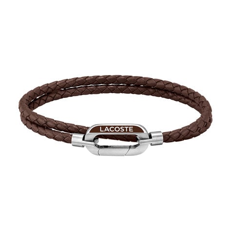 Bracelet Lacoste Starboard acier blanc - Bracelets cuir Homme | Marc Orian