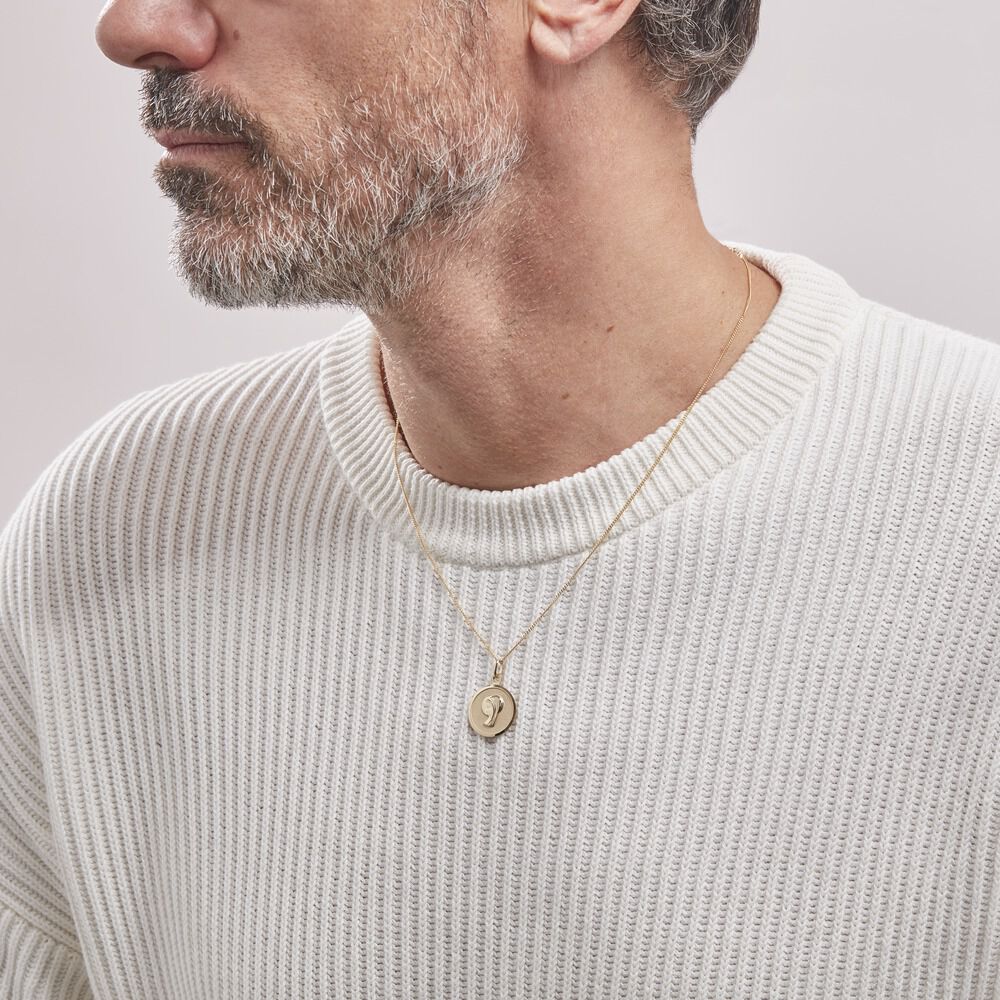 Pendentif Vierge Rond Or Jaune - Médailles et médaillons Famille | Marc Orian