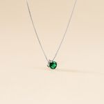 Collier Solitaire Argent Blanc Rio Santa Teresa Oxyde De Zirconium - Colliers solitaires Femme | Marc Orian