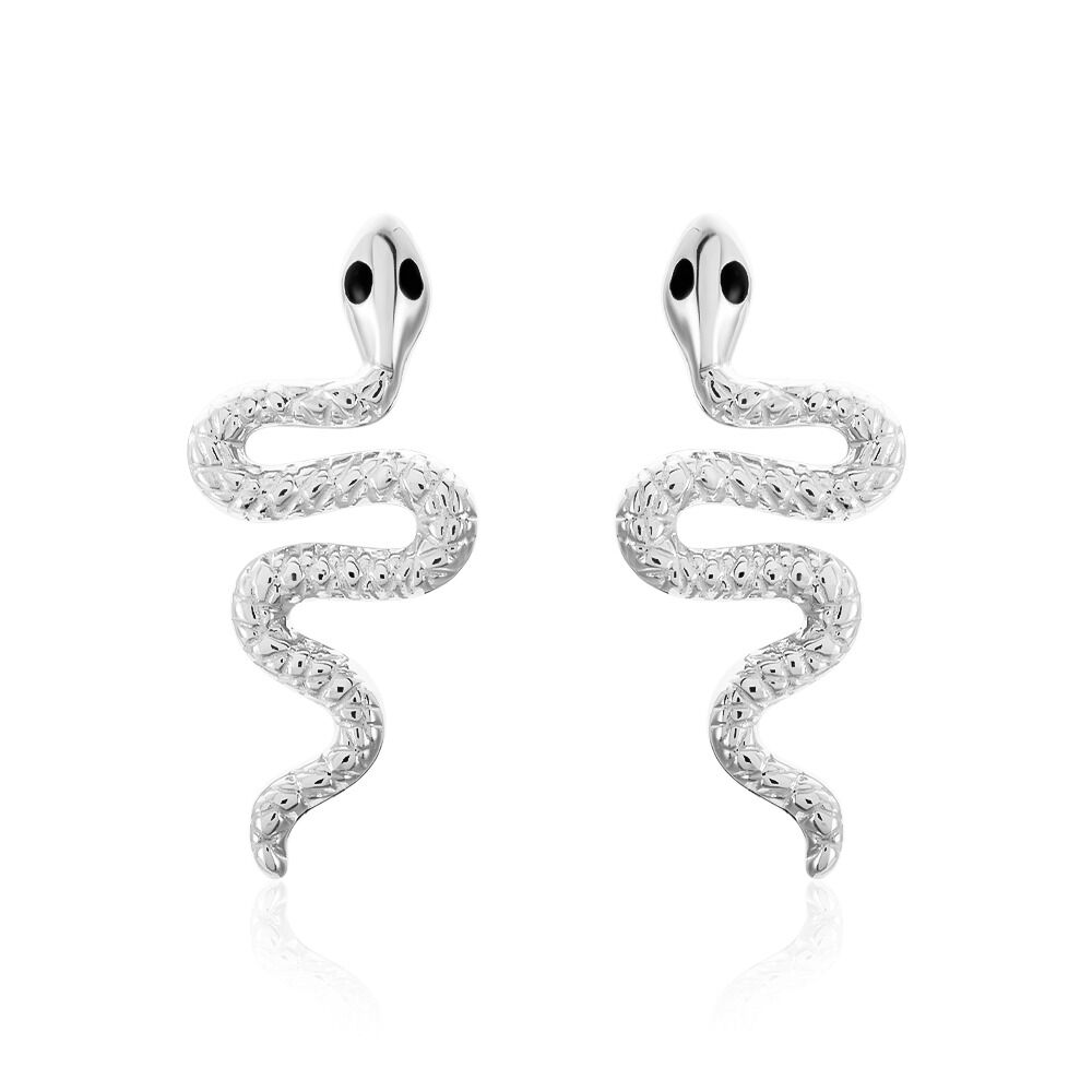 Boucles D'oreilles Puces Yoshie Argent Blanc - Puces Femme | Marc Orian