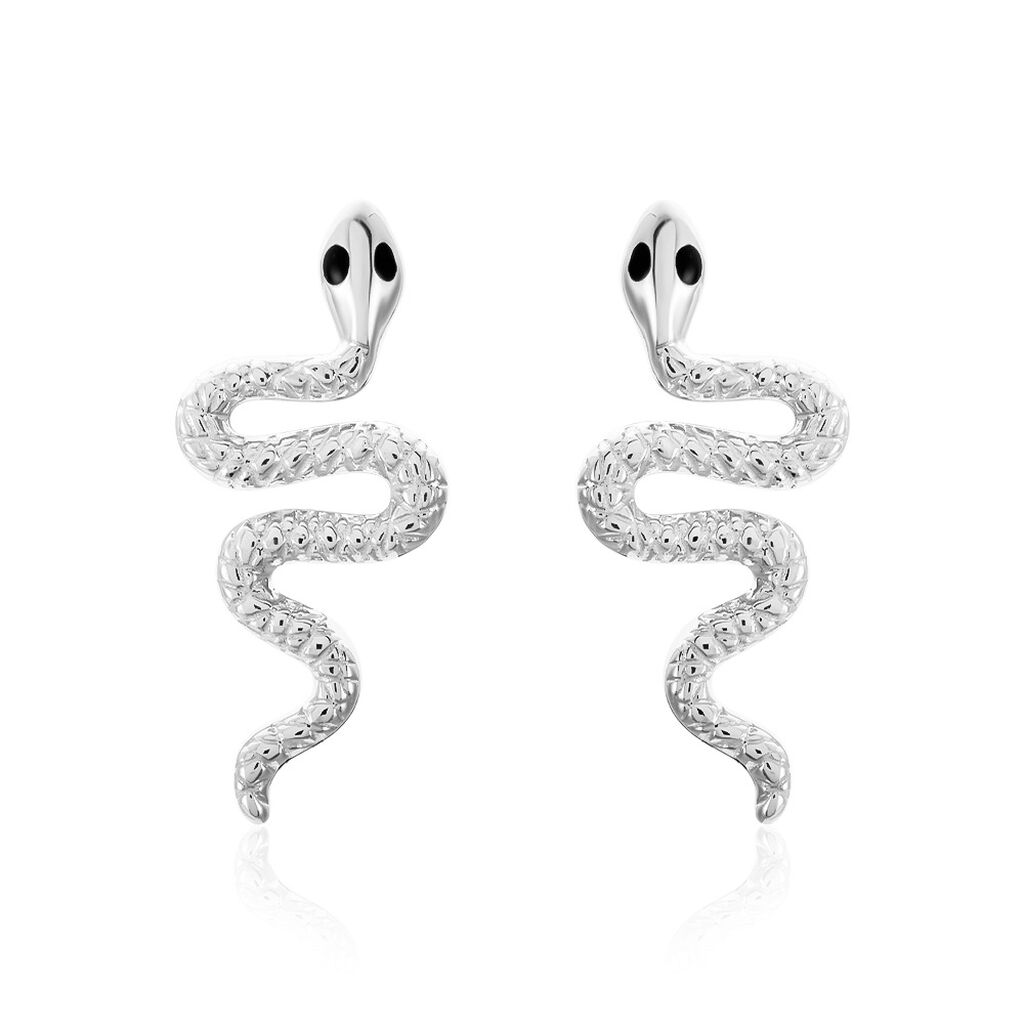 Boucles D'oreilles Puces Yoshie Argent Blanc - Puces Femme | Marc Orian