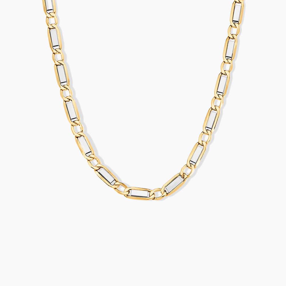 Collier Danae Plaquette Or Bicolore - Chaines Homme | Marc Orian