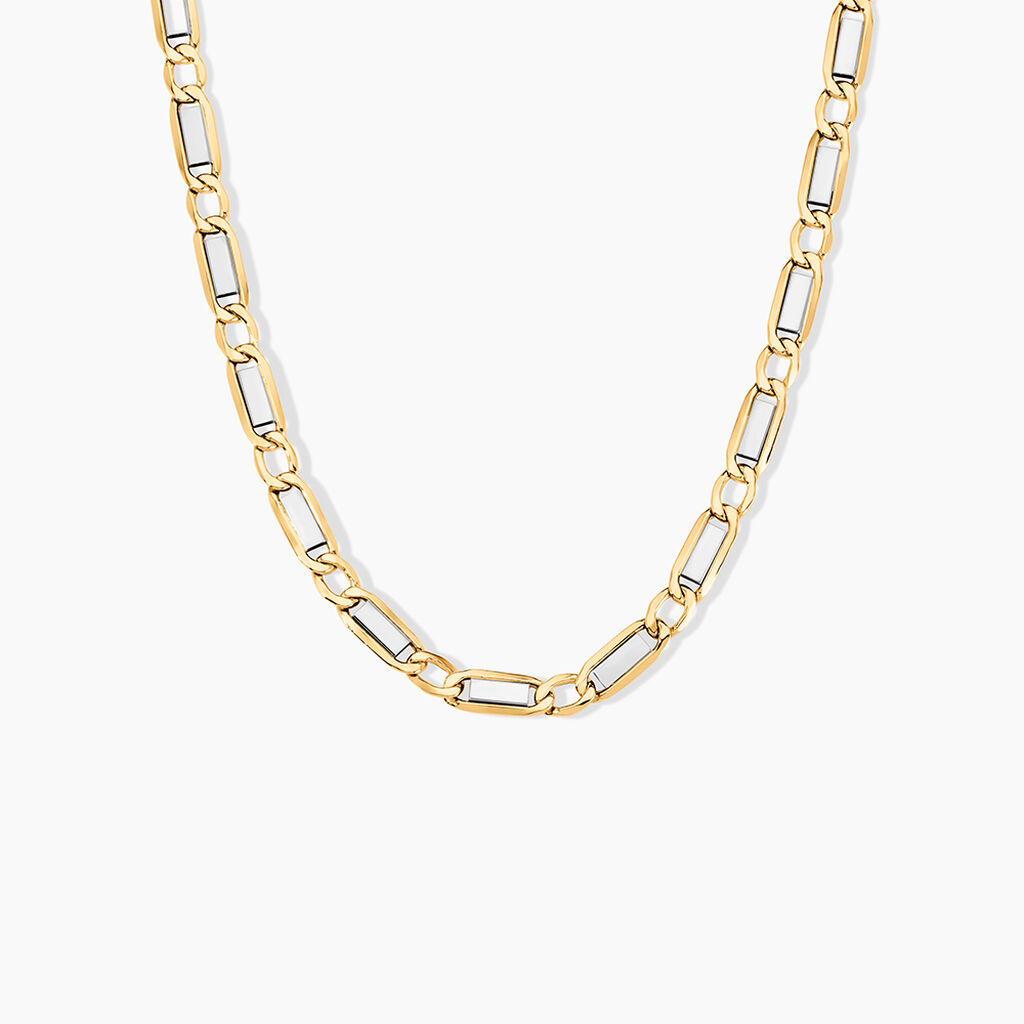 Collier Danae Plaquette Or Bicolore - Chaines Homme | Marc Orian