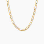 Collier Danae Plaquette Or Bicolore - Chaines Homme | Marc Orian