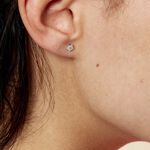 Boucles D'oreilles Puces Elais Etoile Or Blanc Oxyde De Zirconium - Puces Famille | Marc Orian