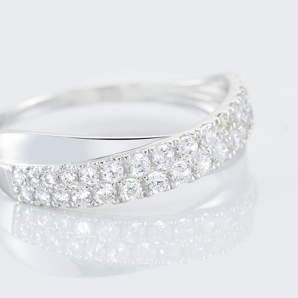 Bague Aglae Or Blanc Oxyde De Zirconium - Bagues Femme | Marc Orian