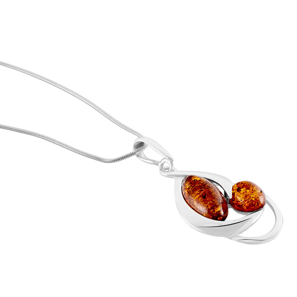 Collier Argent Blanc Hailey Ambre - Colliers avec pierres Femme | Marc Orian