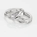 Cr&eacute;oles Argent Blanc Ingmar Infini - Cr&eacute;oles Femme | Marc Orian