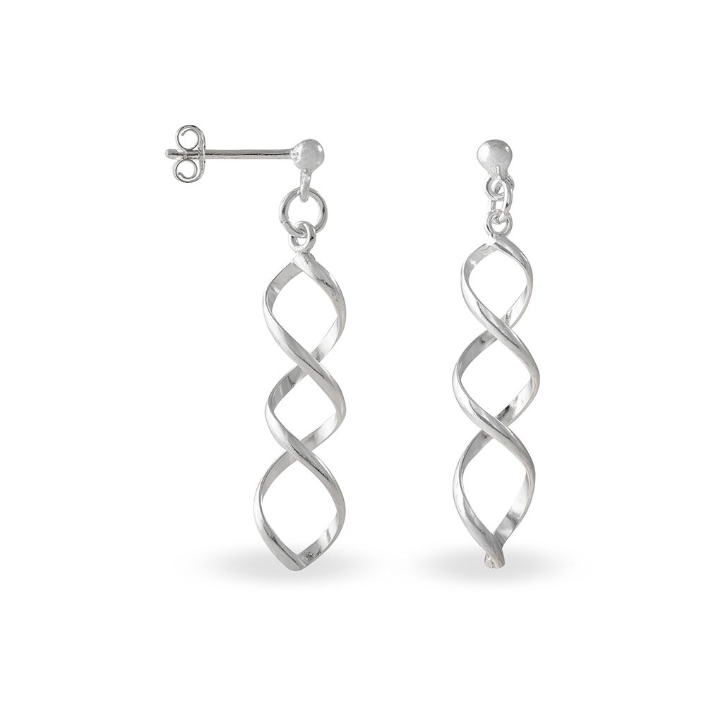 Boucles D'oreilles Pendantes Jolanda Argent Blanc - Pendantes Femme | Marc Orian