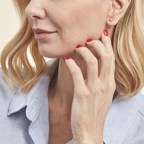 Boucles D'oreilles Puces Fidelia Boule Sablee Or Rose - Clous d'oreilles Femme | Marc Orian