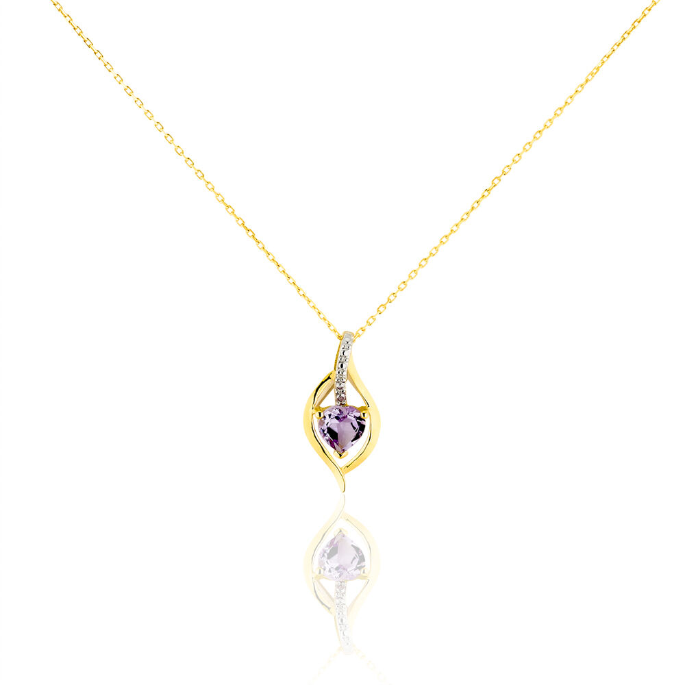 Bague Silucia Or Jaune Amethyste Et Oxyde De Zirconium - Colliers avec pierres Femme | Marc Orian