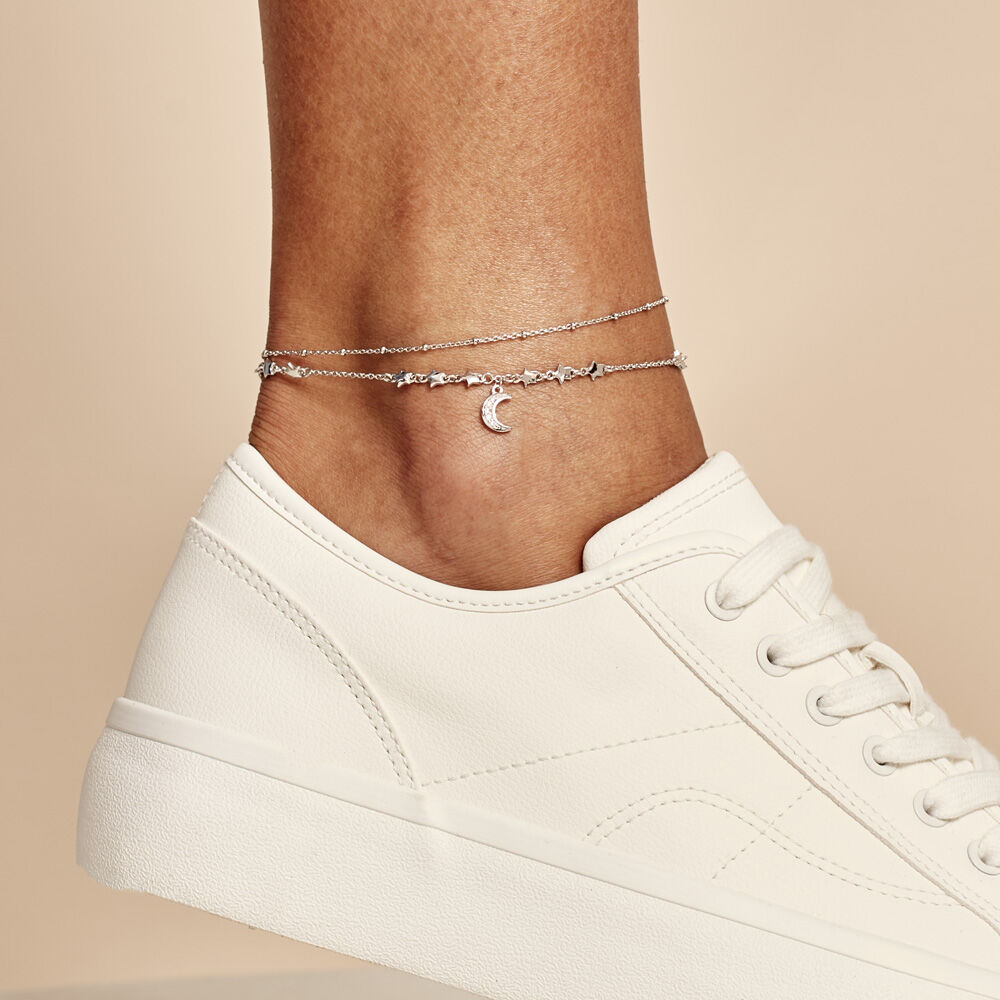 Chaîne De Cheville Argent Blanc Steffert Oxydes De Zirconium - Chaines de cheville Femme | Marc Orian