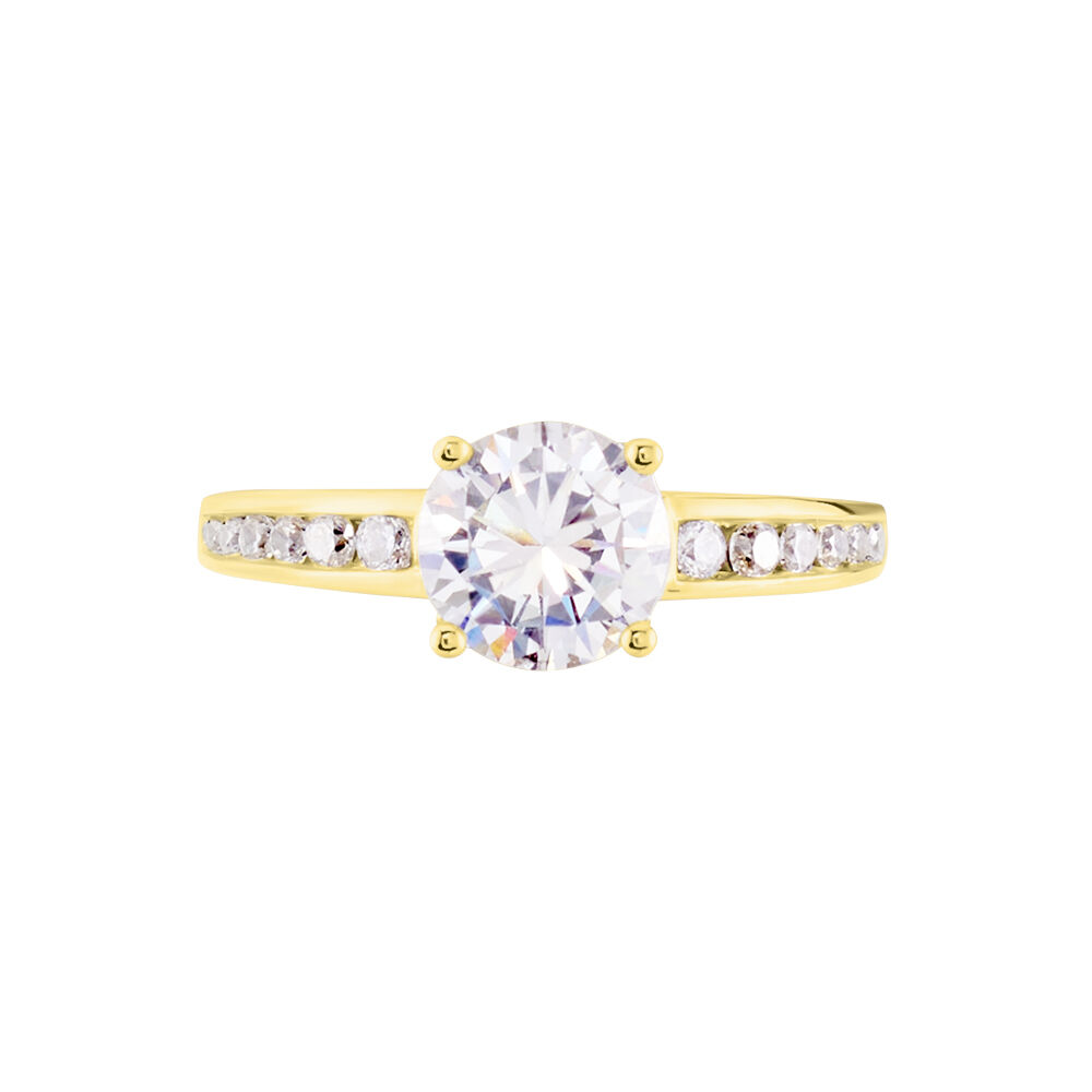 Bague Tatjana Or Jaune Oxyde De Zirconium - Solitaires Femme | Marc Orian