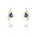 Boucles D'oreilles Puces Sagesse Or Jaune Saphir Et Diamant - Puces Femme | Marc Orian