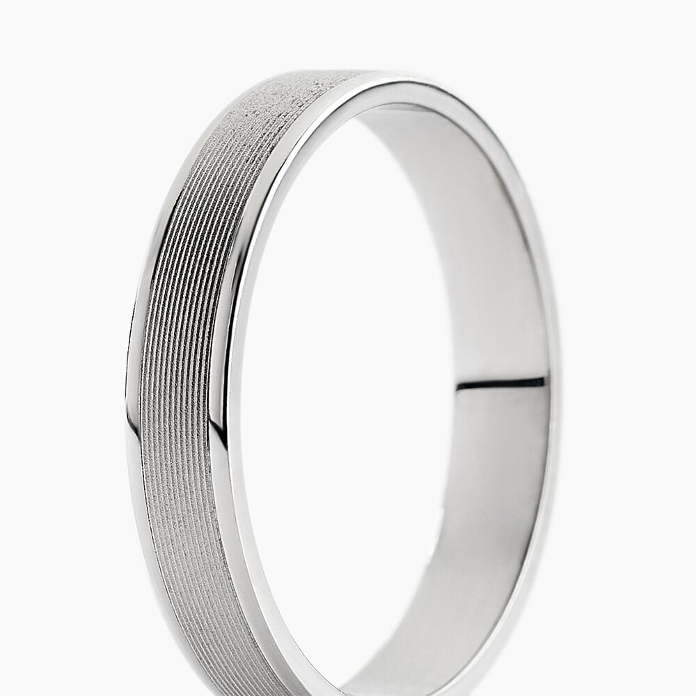 Alliance Padarge Palladium Blanc Ruban - Alliances personnalisées Unisex | Marc Orian