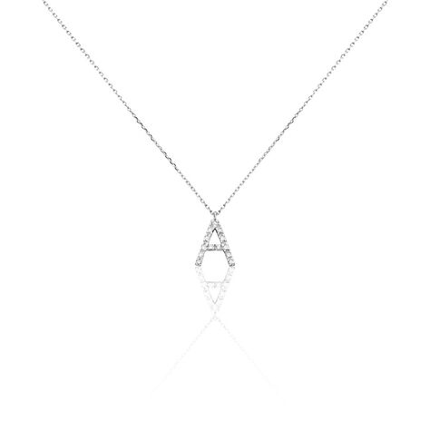 Collier Oran Or Blanc Diamant - Colliers avec pierres Femme | Marc Orian