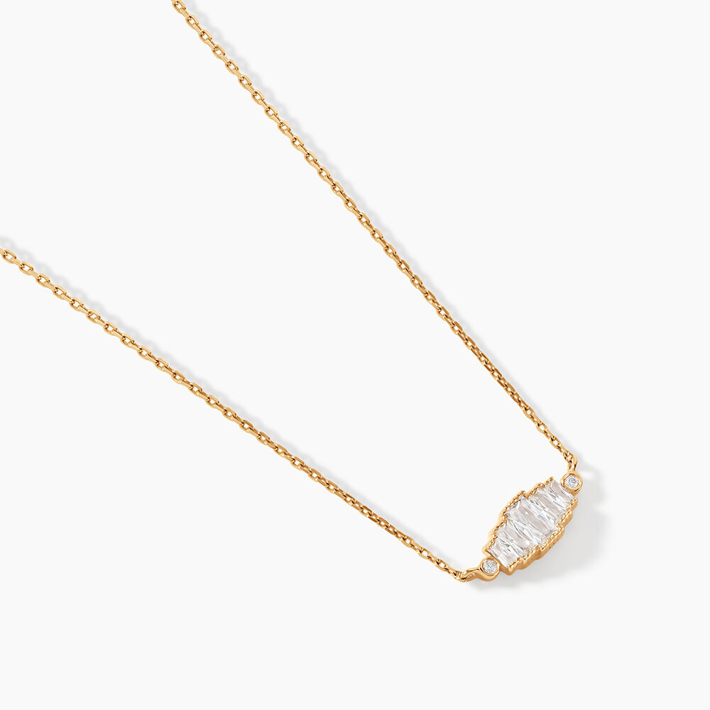 Collier Valentyne Plaque Or Jaune Oxyde De Zirconium - Colliers avec pierres Femme | Marc Orian