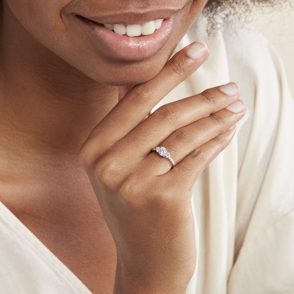 Bague Mallory Argent Blanc Oxyde De Zirconium - Bagues fiançailles Femme | Marc Orian