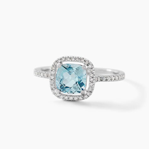 Bague Or Blanc Adrienne Topaze Oxydes De Zirconium - Bagues pierres fines Femme | Marc Orian