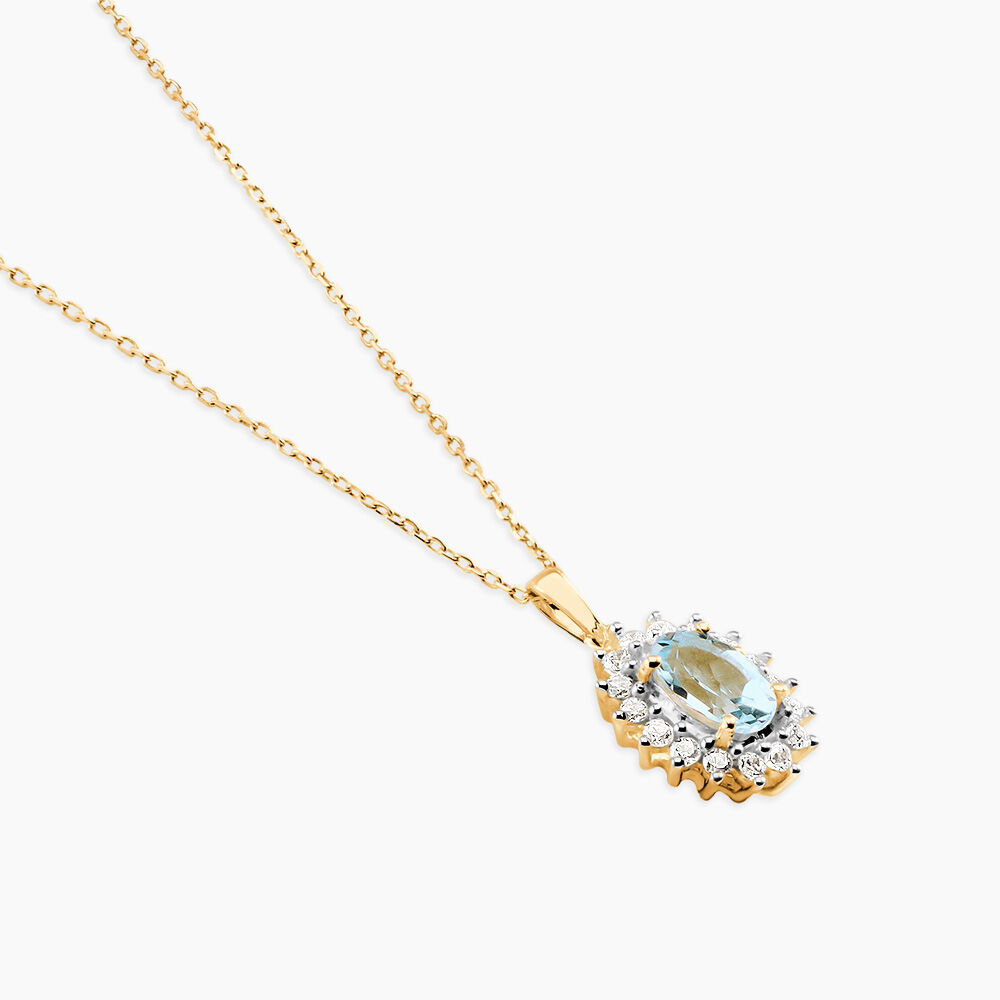 Collier Allande Or Jaune Topaze Et Oxyde De Zirconium - Colliers avec pierres Femme | Marc Orian