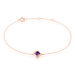 Bracelet Anaelle Or Rose Amethyste Et Diamant - Bracelets chaînes Femme | Marc Orian