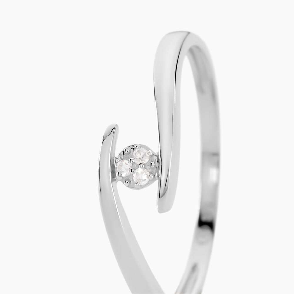 Bague Nolah Or Blanc Diamant - Parures de mariage Femme | Marc Orian